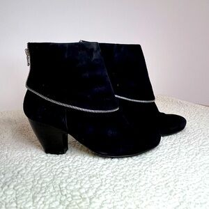 Vaneli Black Suede Ankle Boots